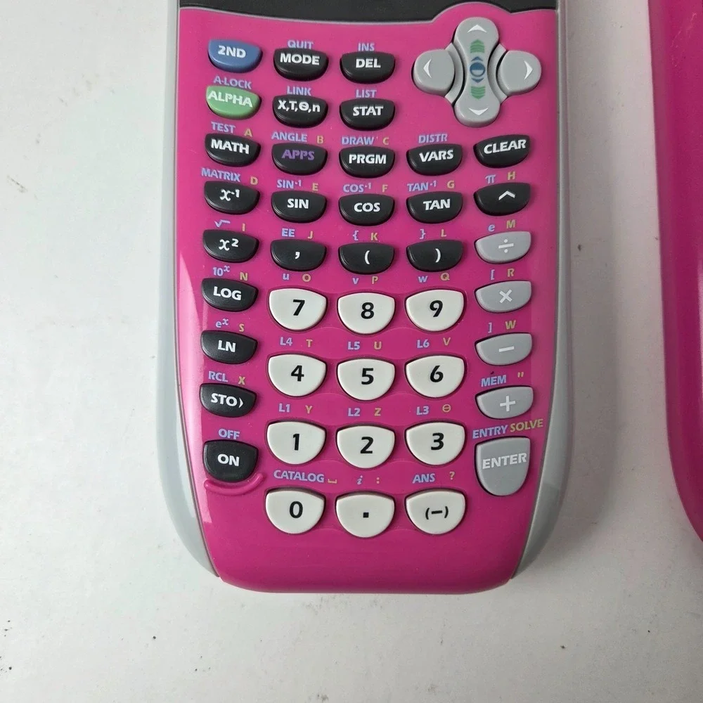 TI-84 Plus Silver Edition Pink Graphing Calculator with Cover TESTED &‎ WORKS
